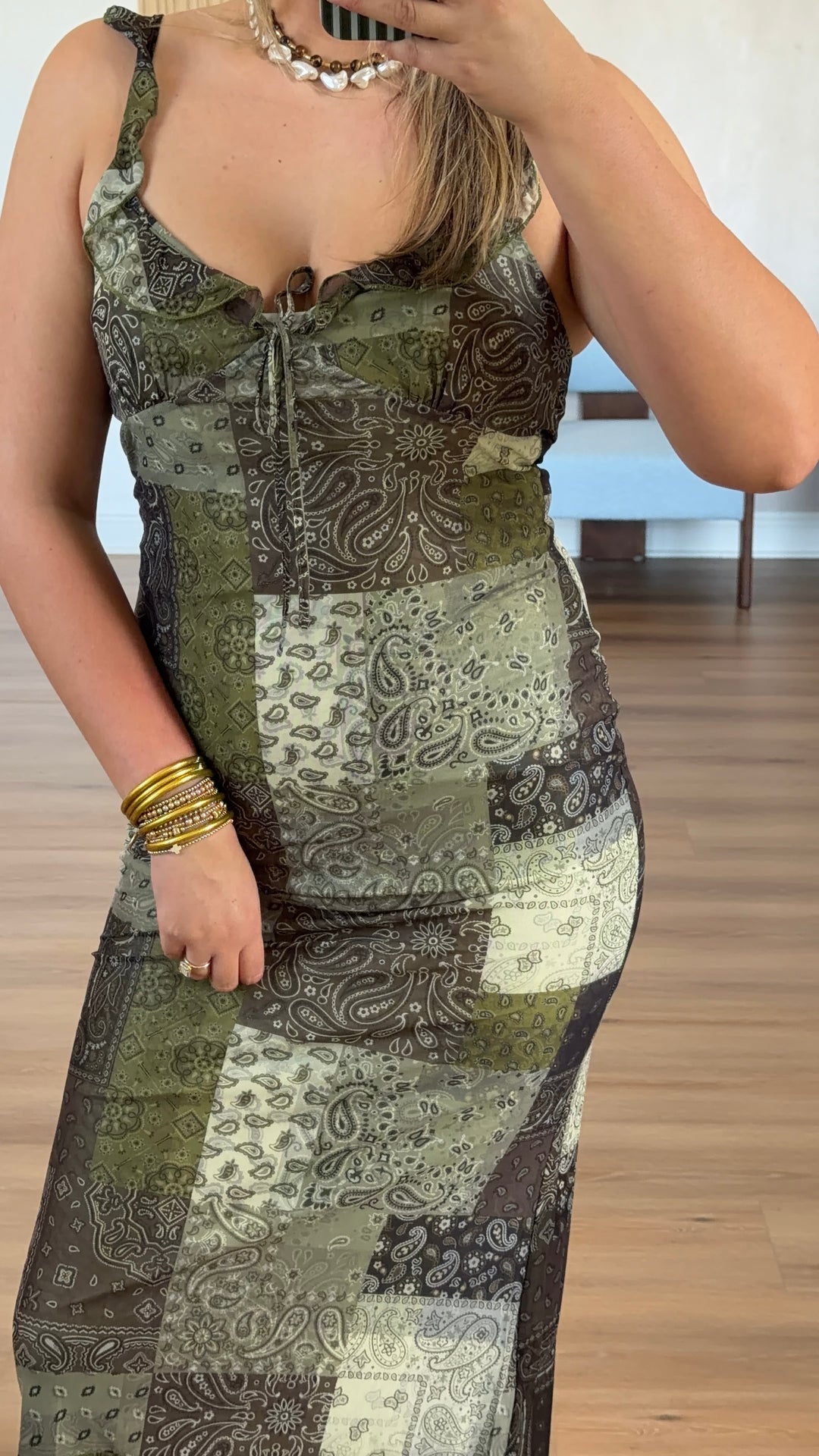 Green Paisley Dress