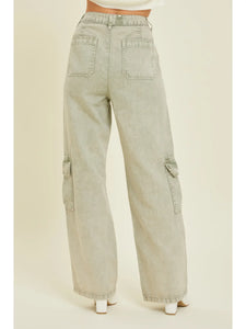Light Olive Cargo Utility Pants