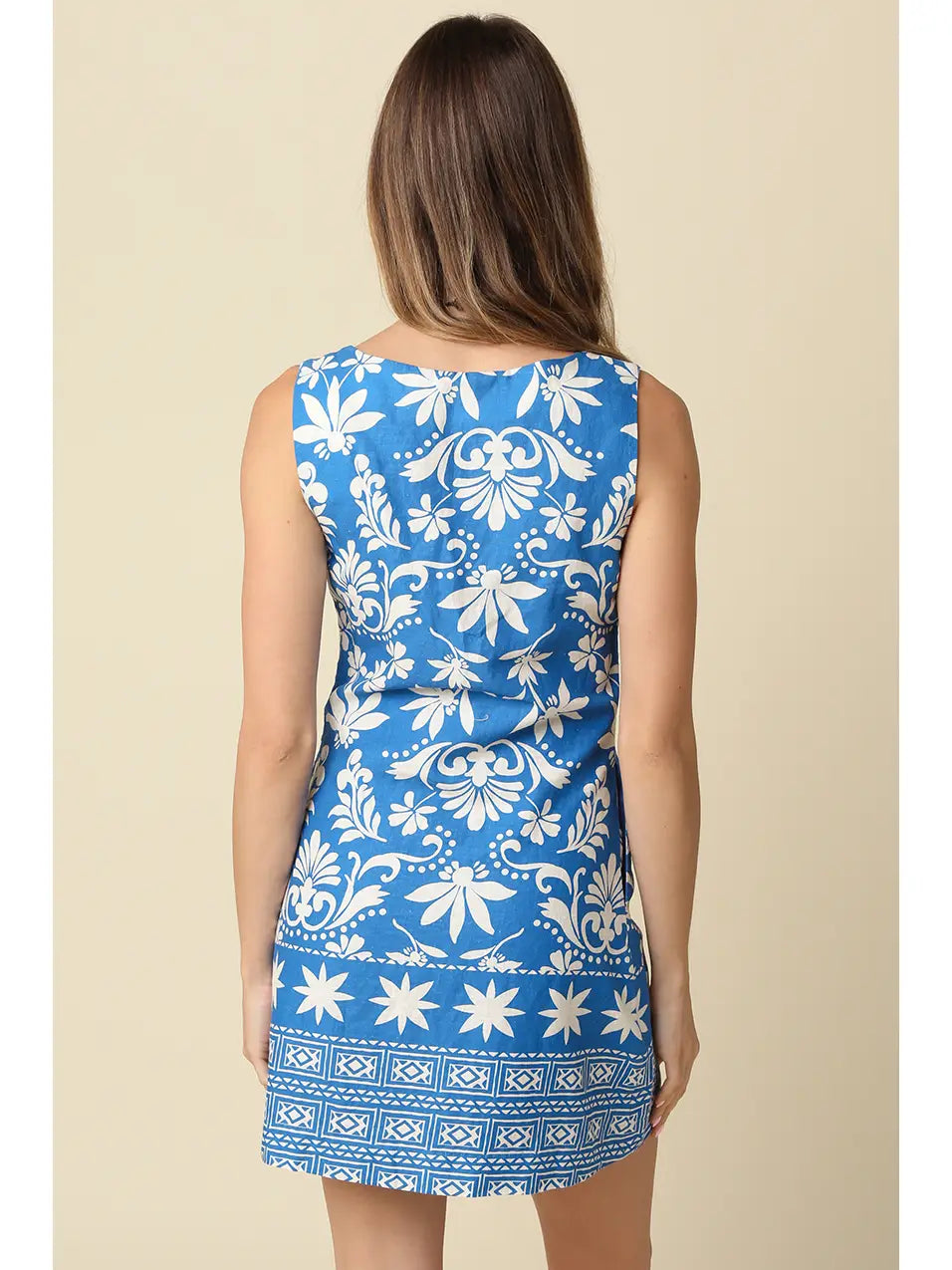 Isabella Blue Floral Mini Dress