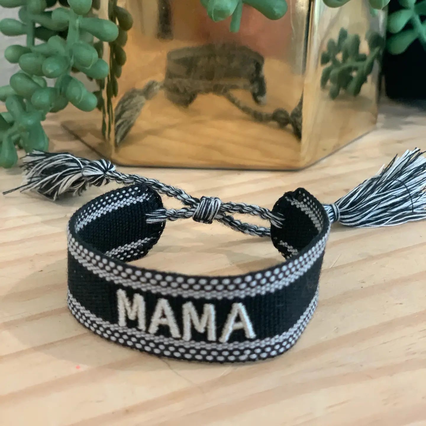 Mama Embroidered Friendship Bracelet