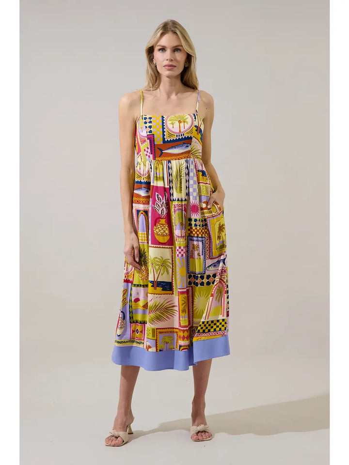 Senia Midi Dress Talmar Postcard