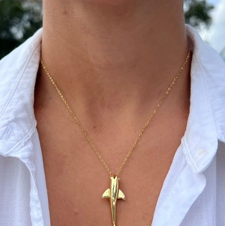 Large Shark Necklace | Waterproof Surfer Beach Jewelry