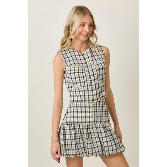 Plaid Vest Top