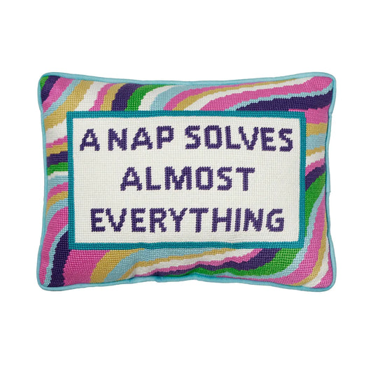 Nap Solves Almost Everything Embroideredpillow