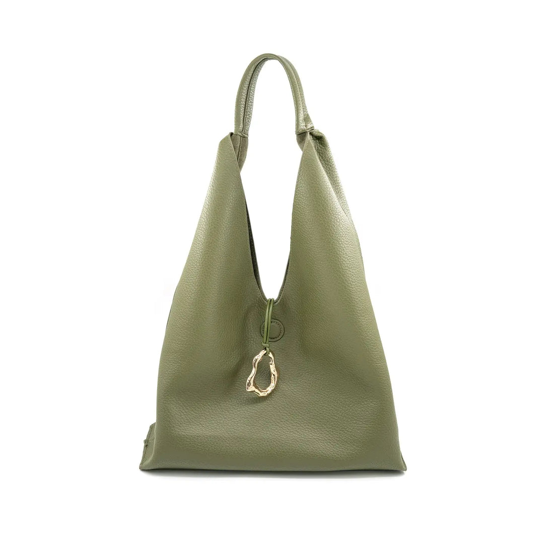 Olive Reversible Hobo Bag