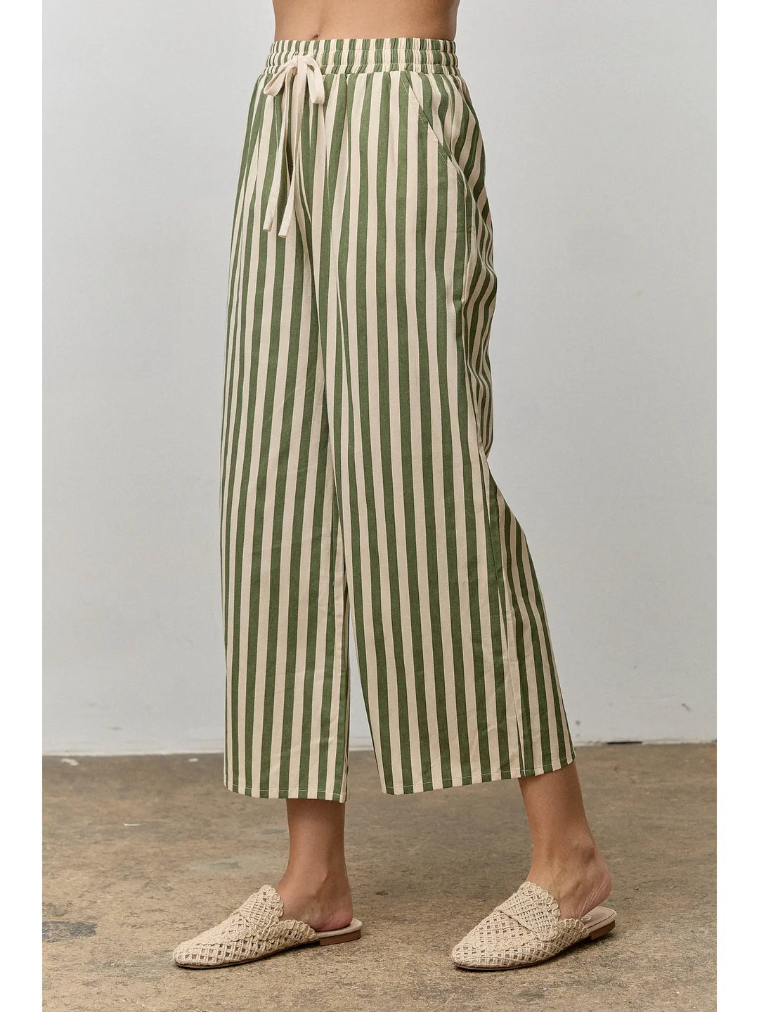 Striped Drawstring Pants