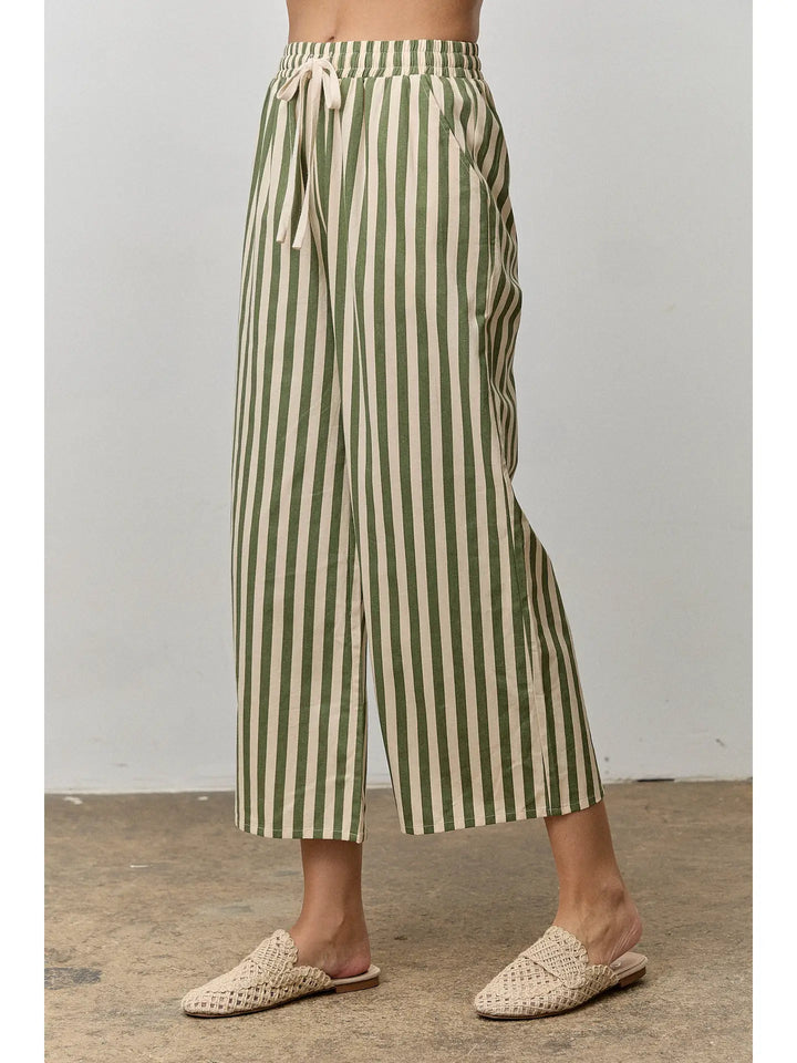 Striped Drawstring Pants