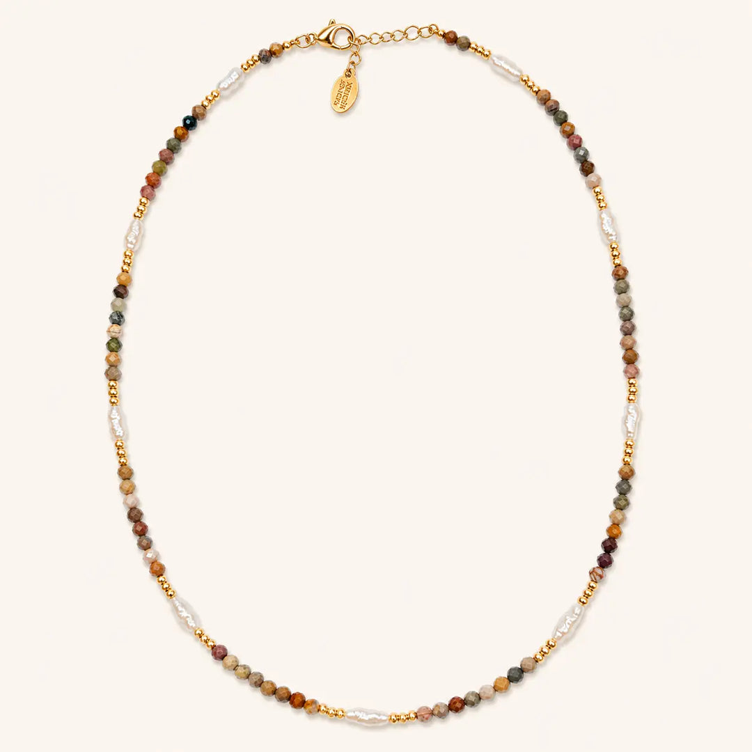 Anna Multi Brown Bead Necklace