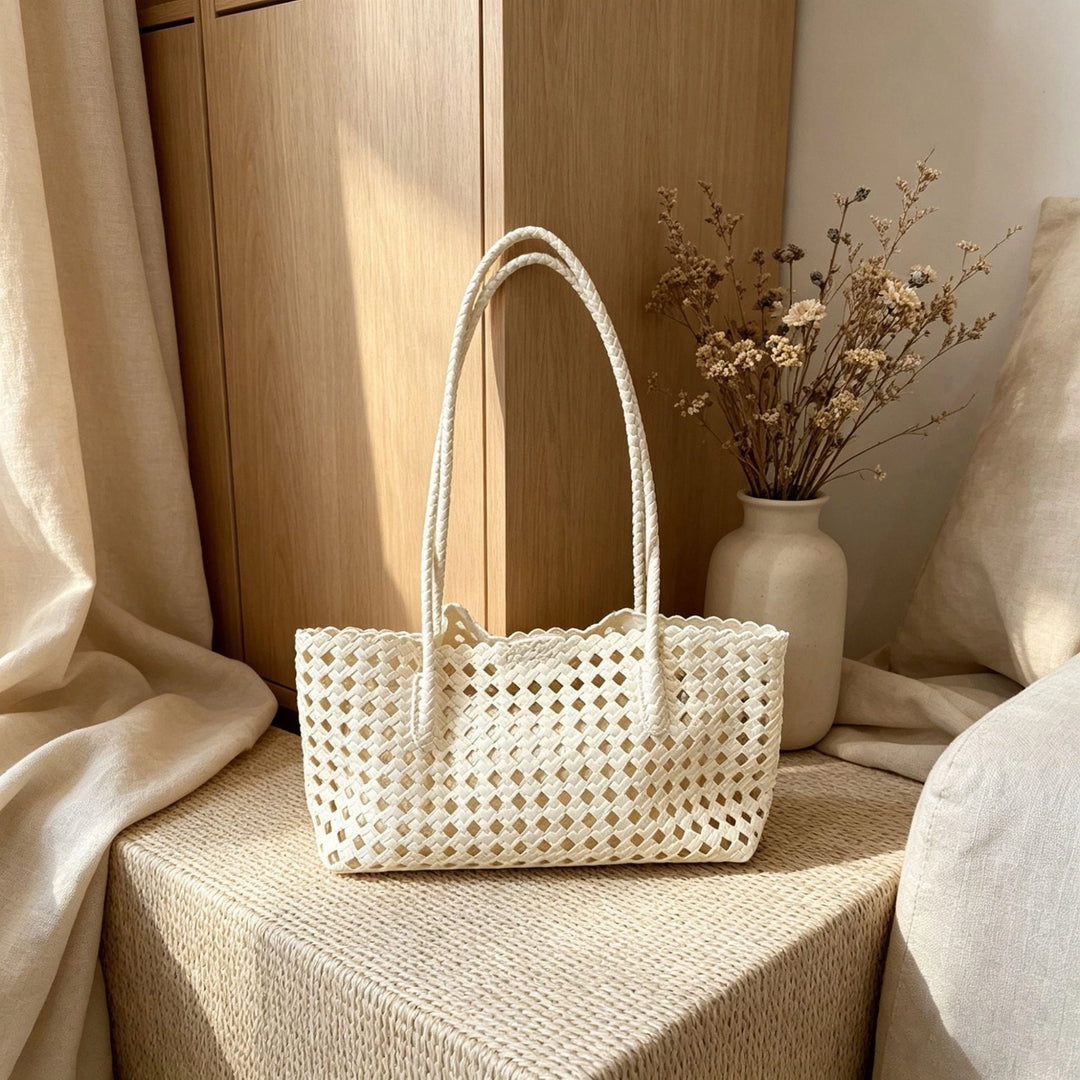 Minimalist Hollow Out Woven Beach Shoulder Bag