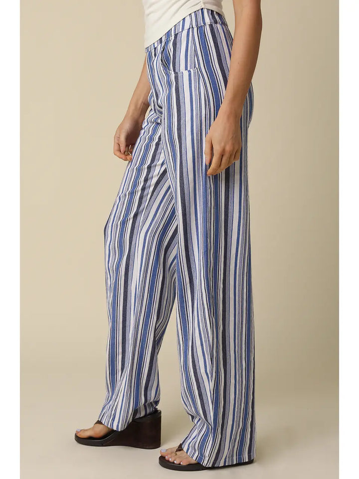 Arden Striped Wide-Leg Pant