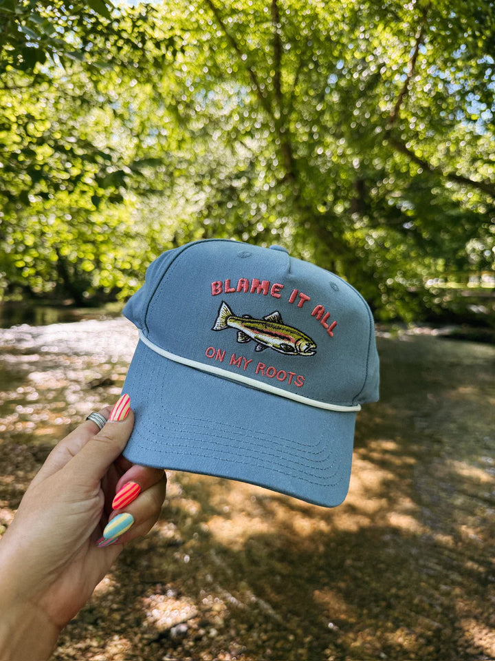 Blame it on my roots trucker hat - blue || BY Etta & East (Copy)