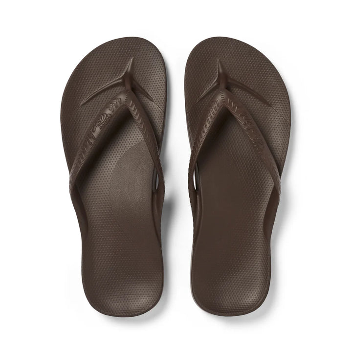 Archies Brown Arch Support Flip Flops