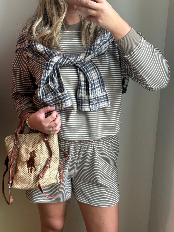 Polo Inspired Crossbody Bucket Bag