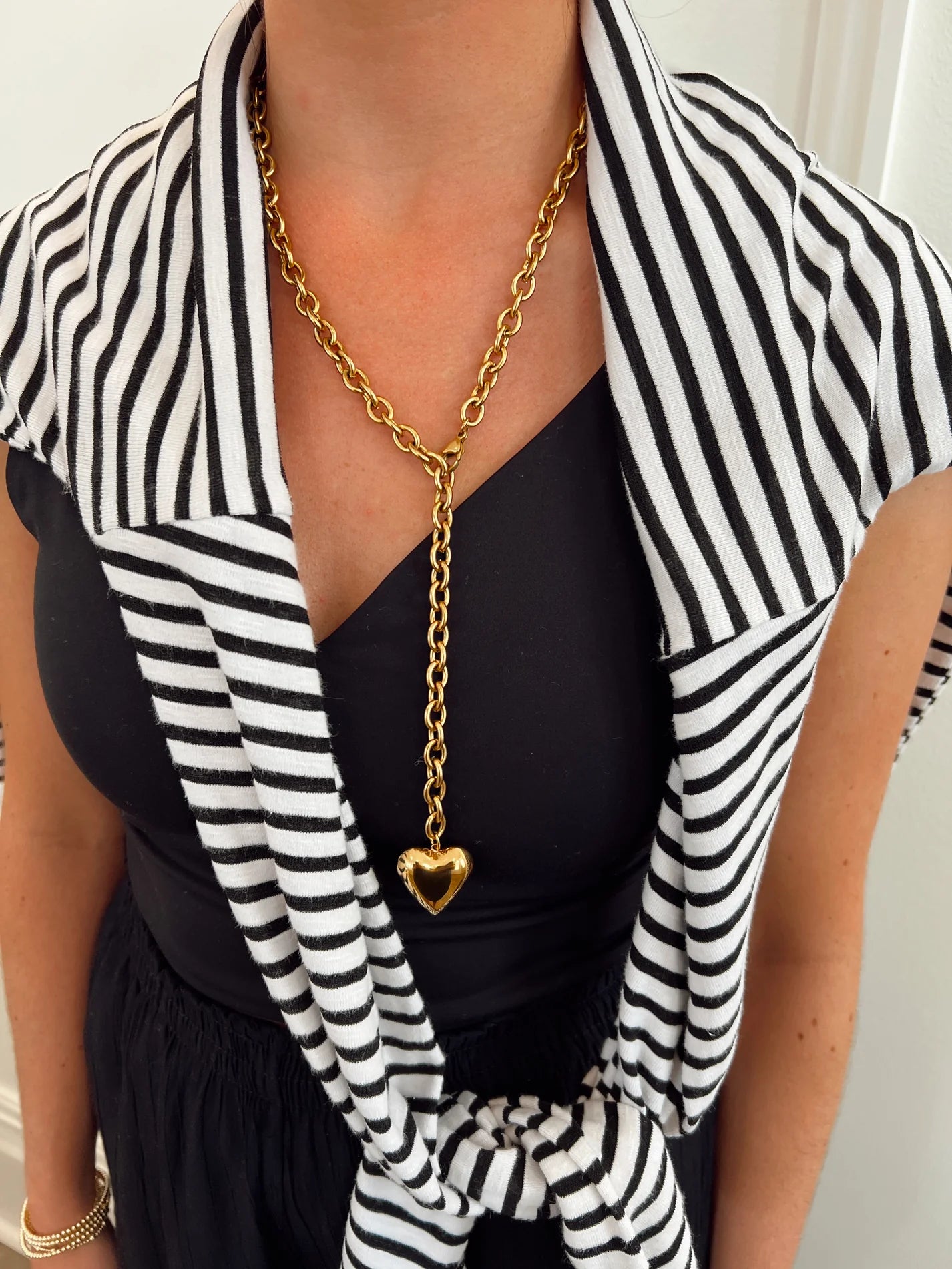 XL Heart Lariat Necklace
