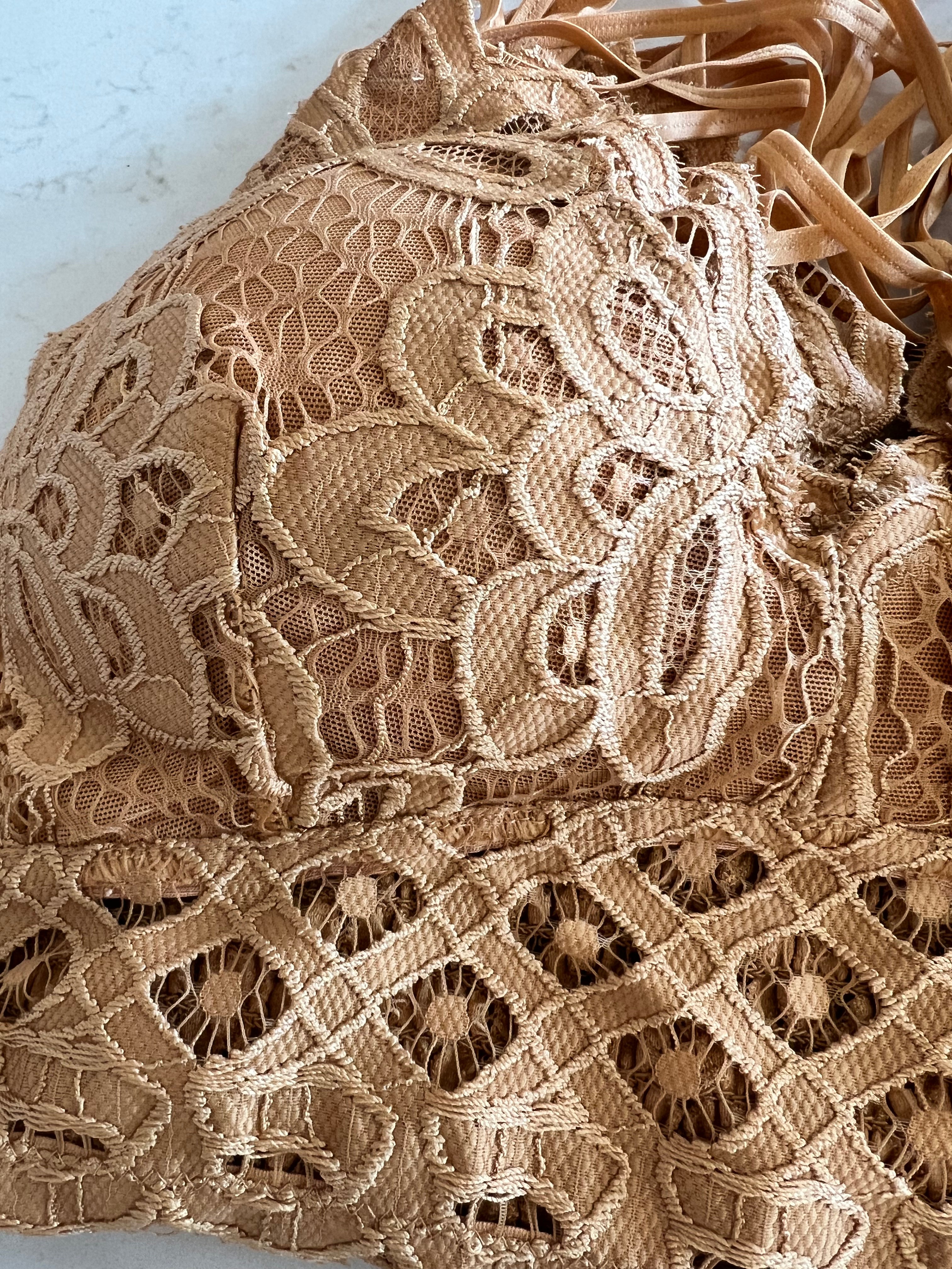 Tan Lace Bralette