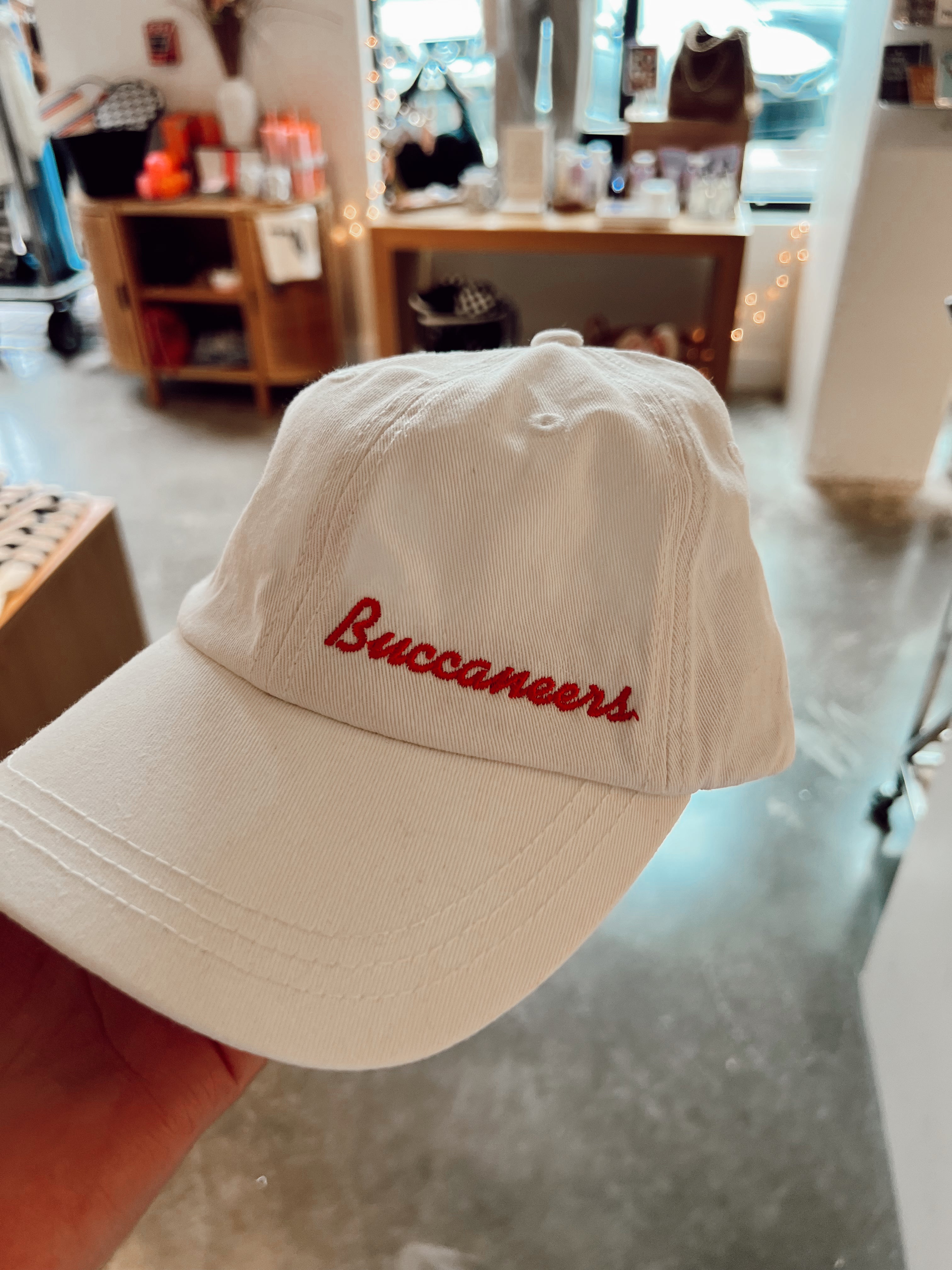 White Buccaneers hat