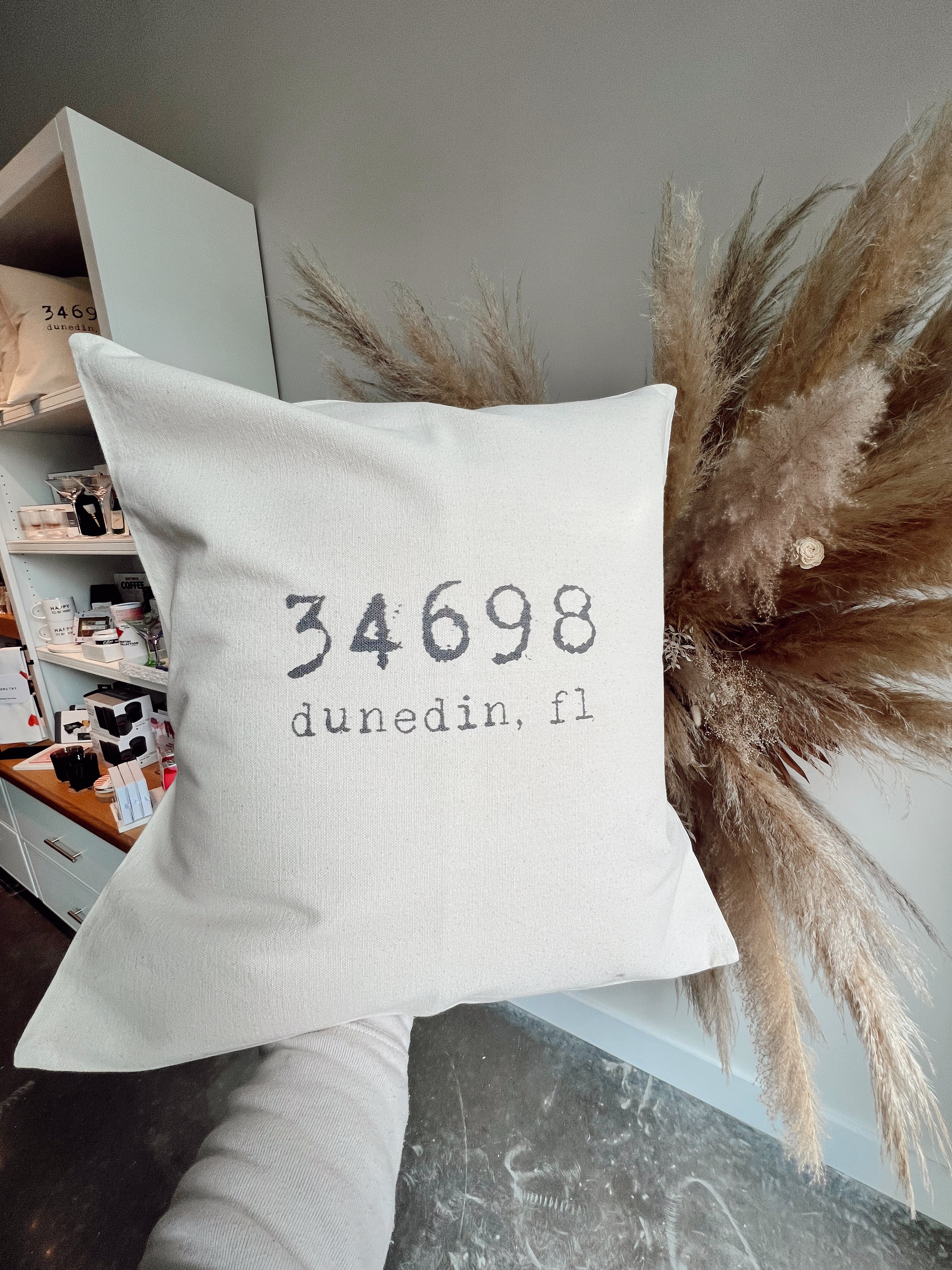 Dunedin Zipcode 34698 Square Canvas Pillow