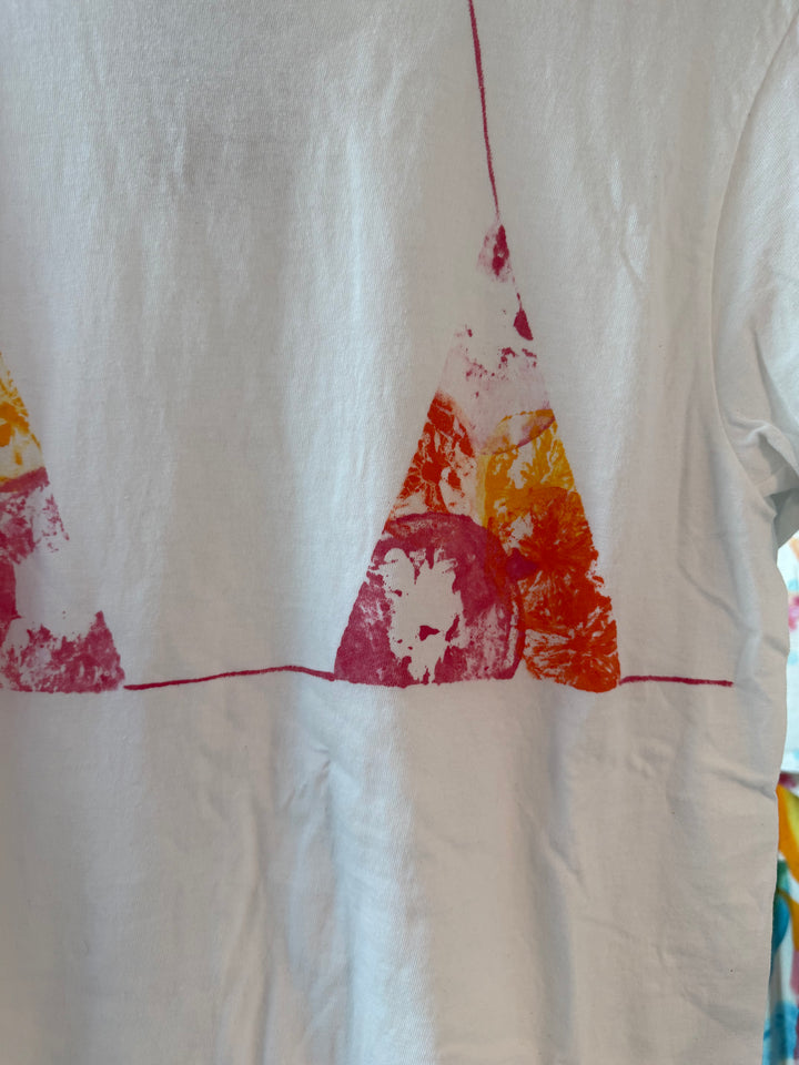 Pink/Orange Hand-painted Bikini Tee