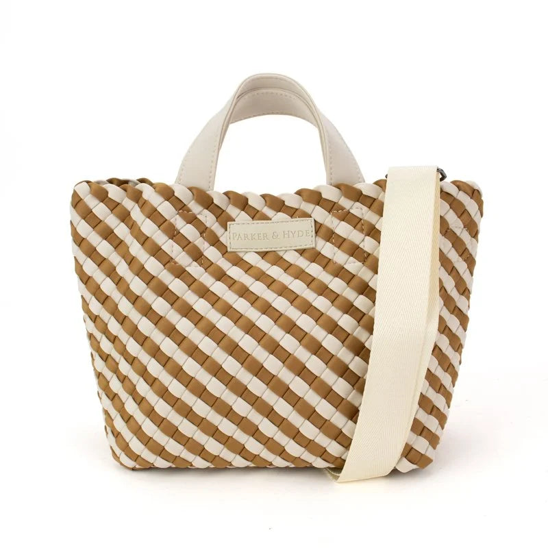 Hampton Mini Woven Tote in Camel Parker & Hyde