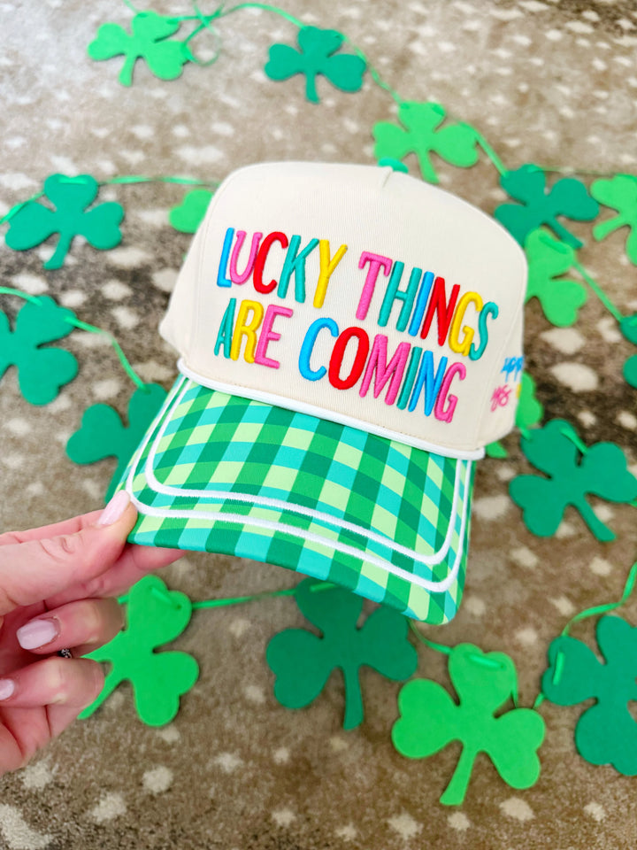 Lucky Things Are Coming Trucker Hat