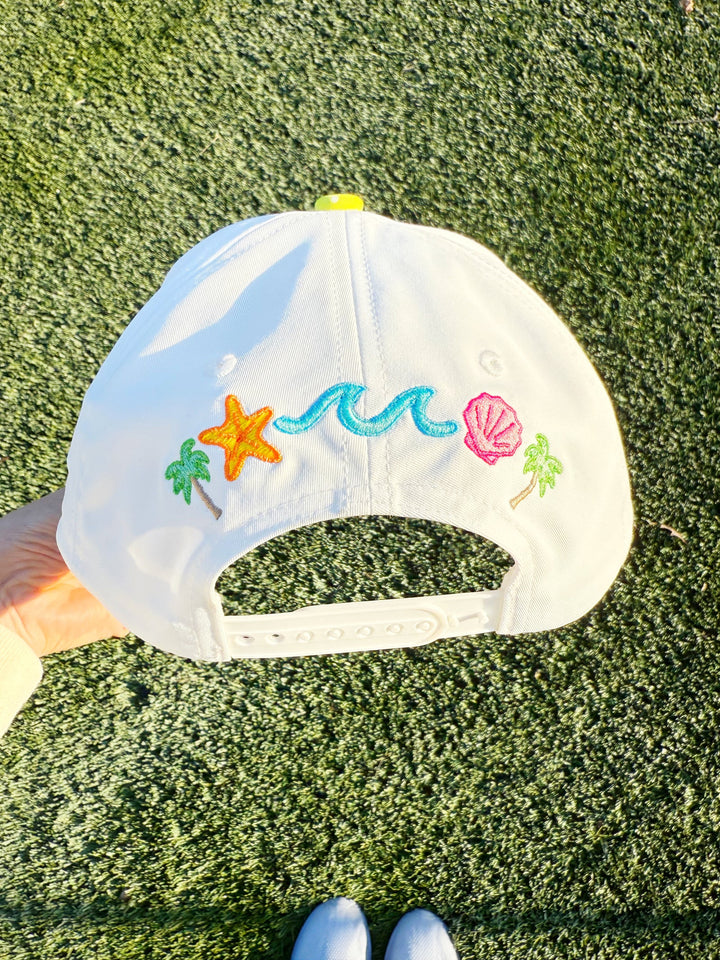 It's a good day | Seas the Day Striped Bill Icon Trucker Hat