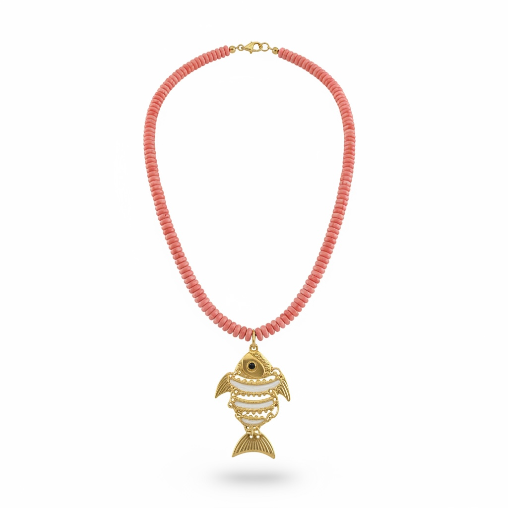 Bonefish Beaded Necklace