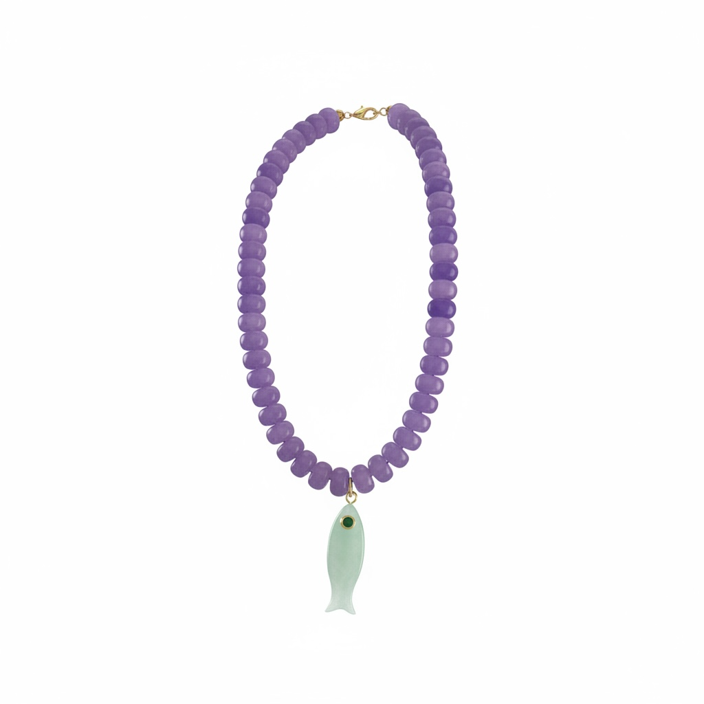 Lilac Beaded Necklace