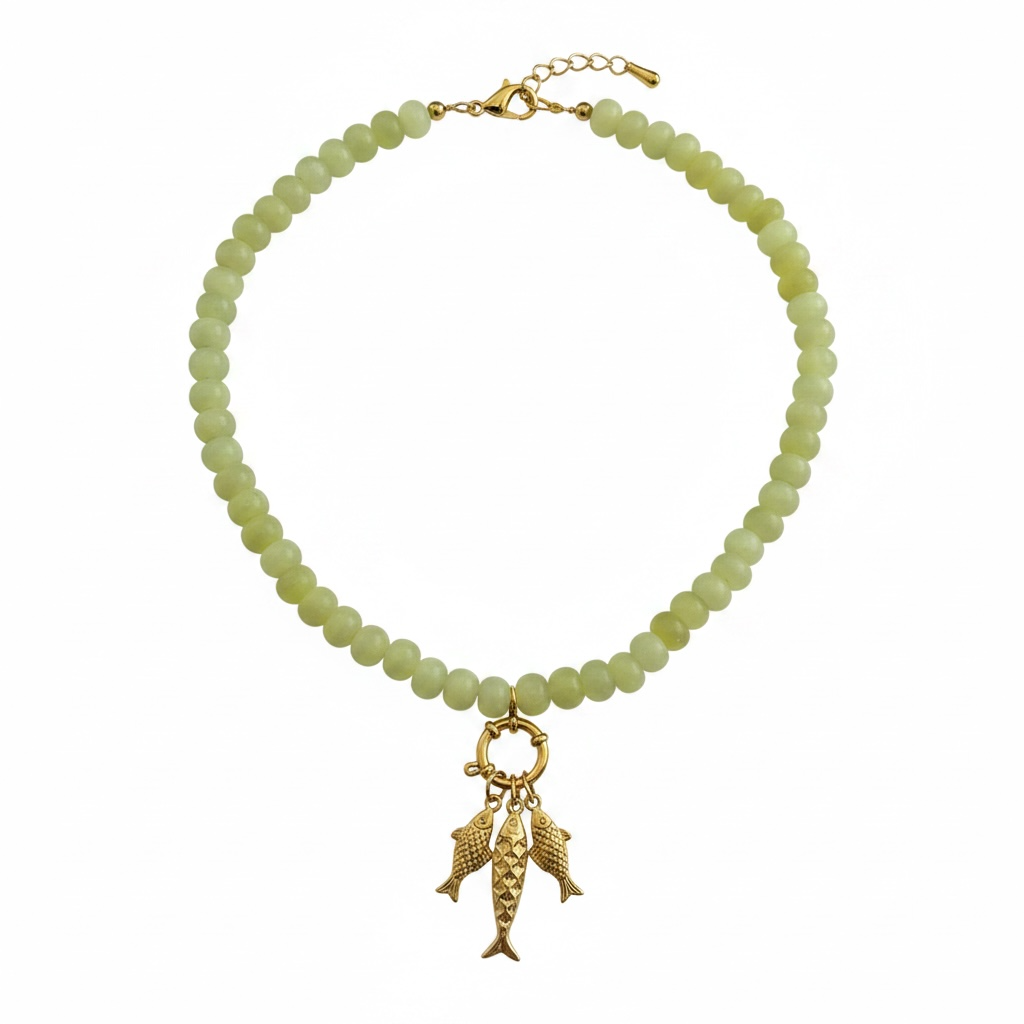 Jade Trio Beaded Necklace