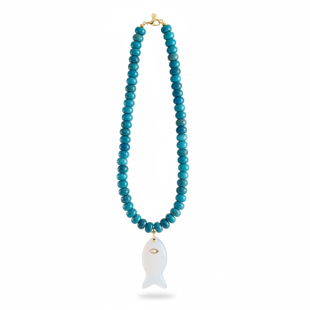 Aquamarine Beaded Necklace