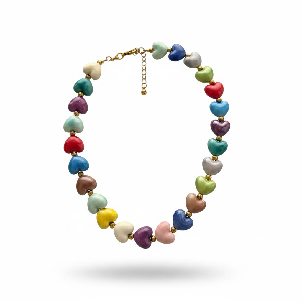 Heart On Fire Beaded Necklaces