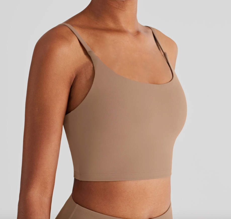 Mocha Athletic Cropped Tank