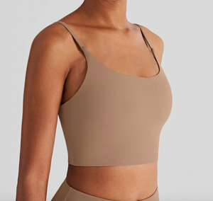 Mocha Athletic Cropped Tank