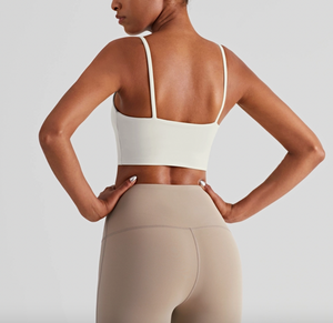 Beige Athletic Cropped Tank