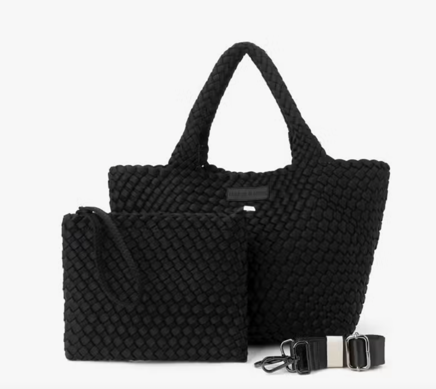 Black Woven Tote - Parker and Hyde