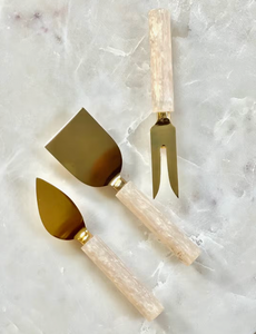 Ivory Resin Cheese Knives