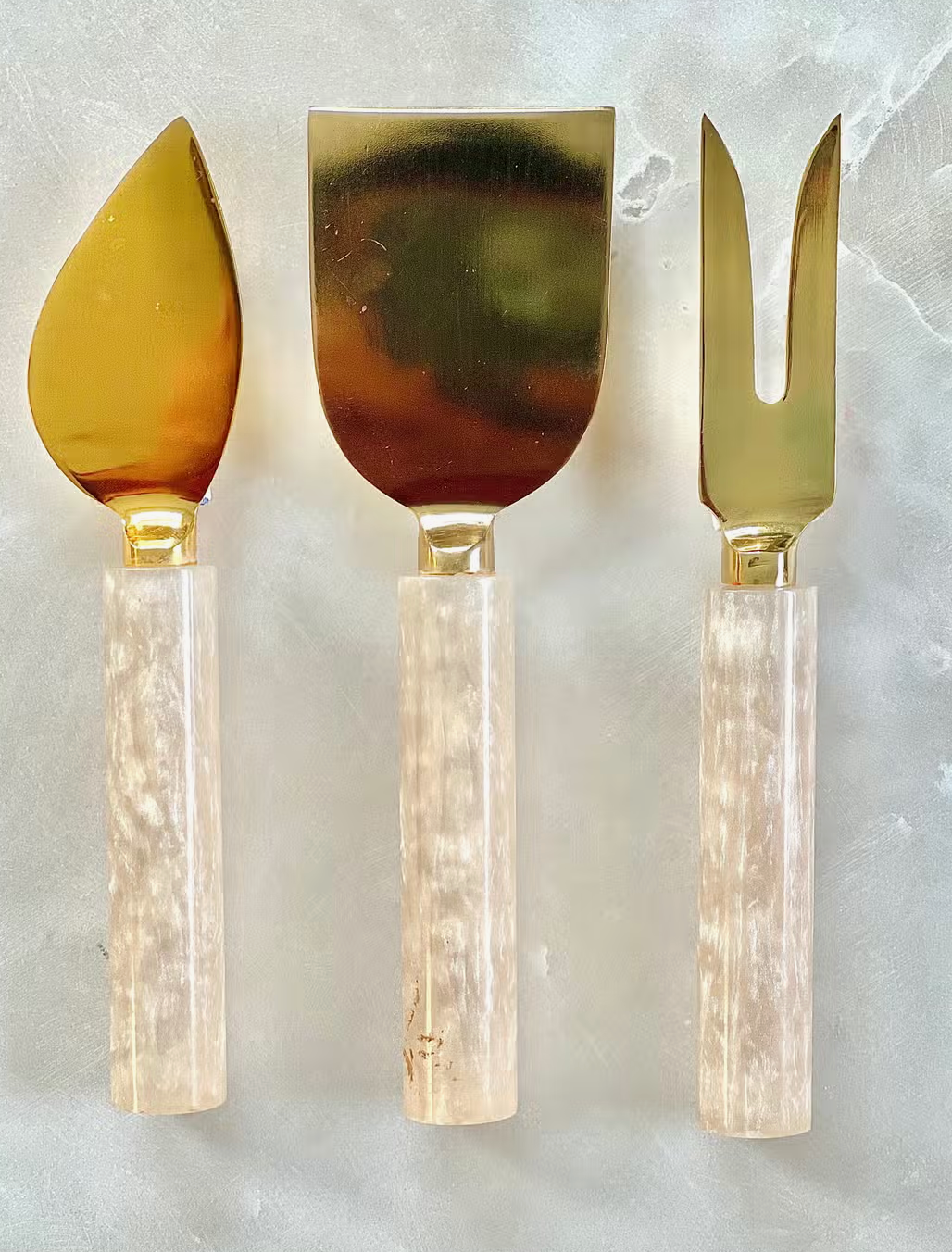 Ivory Resin Cheese Knives