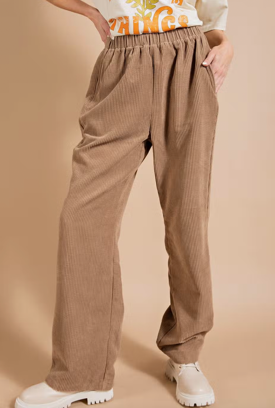 Corduroy Wide Leg Pants
