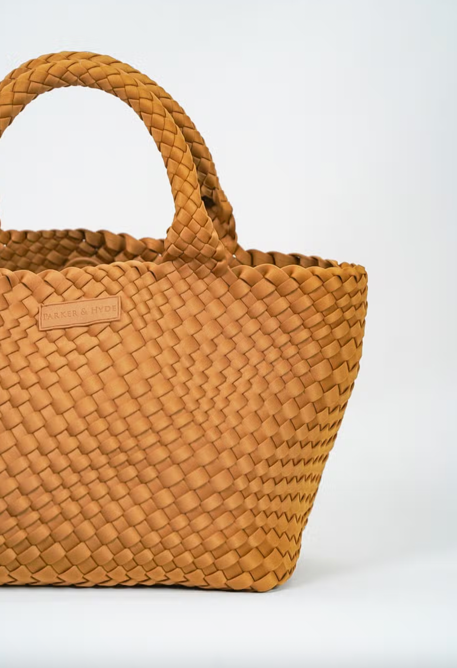 Camel Woven Tote - Parker and Hyde