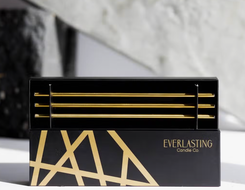 Gold Everlasting Candles (pack of 3)
