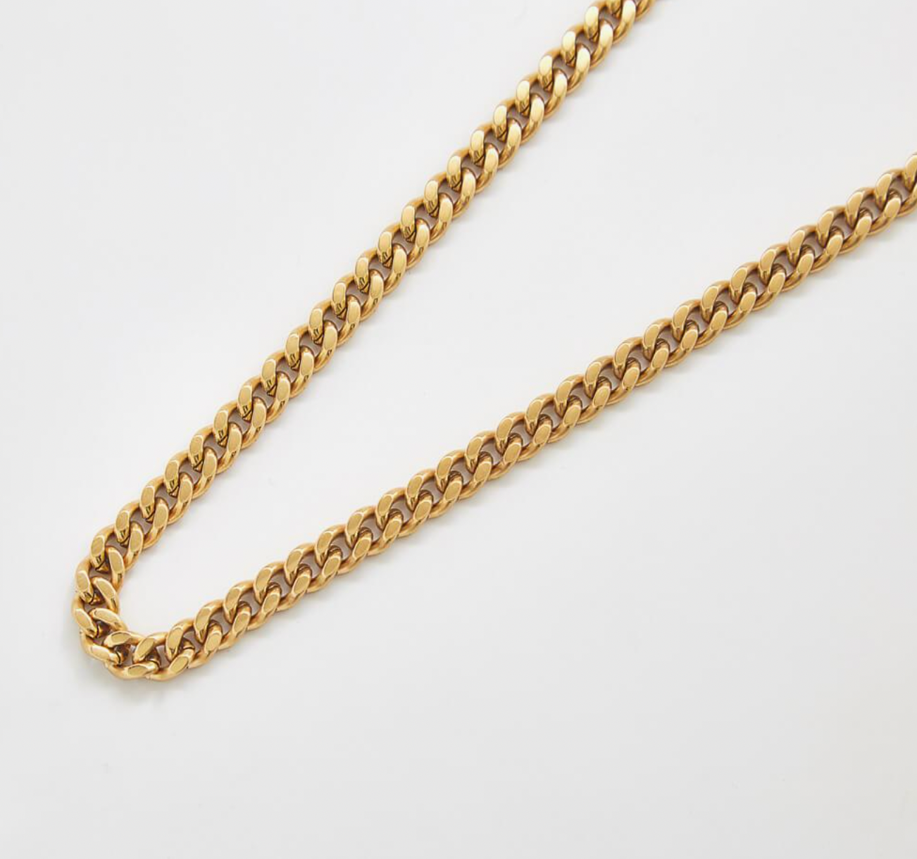 Gold Curb Chain Necklace