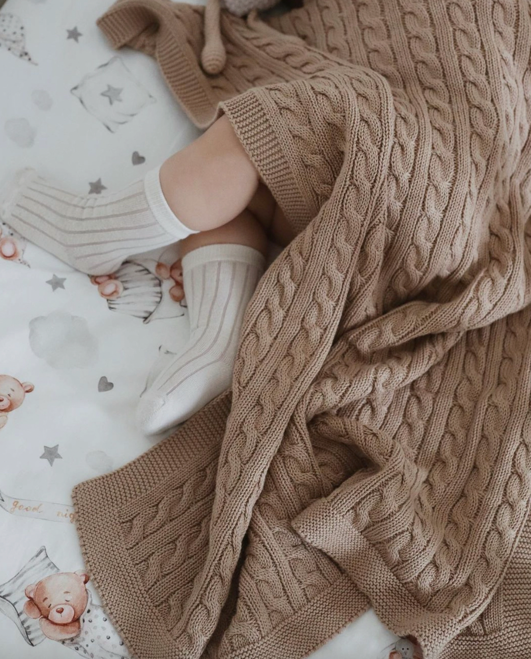 Baby Blanket Knitted 100% Cotton