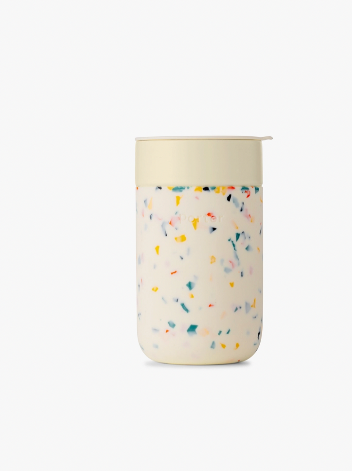 Porter Ceramic Reusable Coffee Mug 16oz - Terrazzo