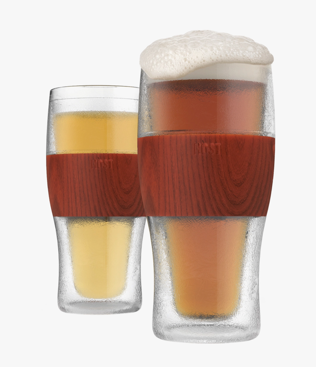Beer Freeze™ Cooling Cups (Set of 2) in Wood