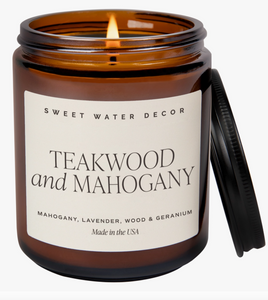 Teakwood and Mahogany Canle - 9 oz