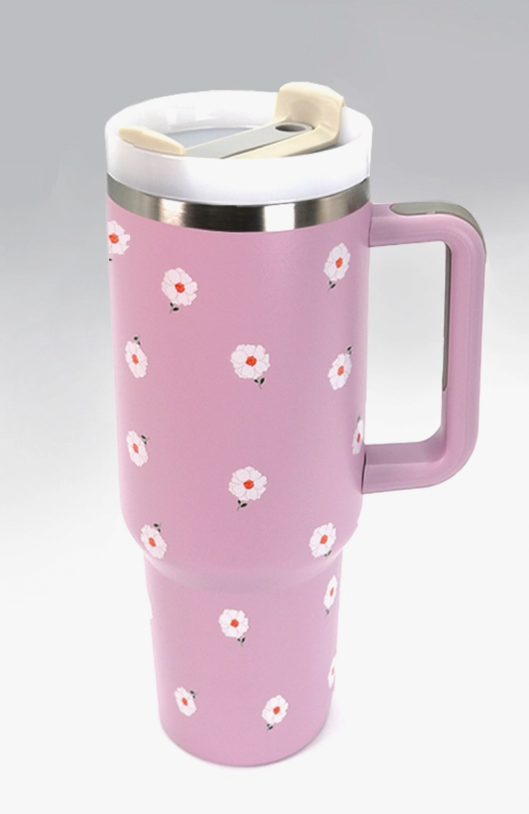 40 oz Tumbler with Handle - Stainless Steel