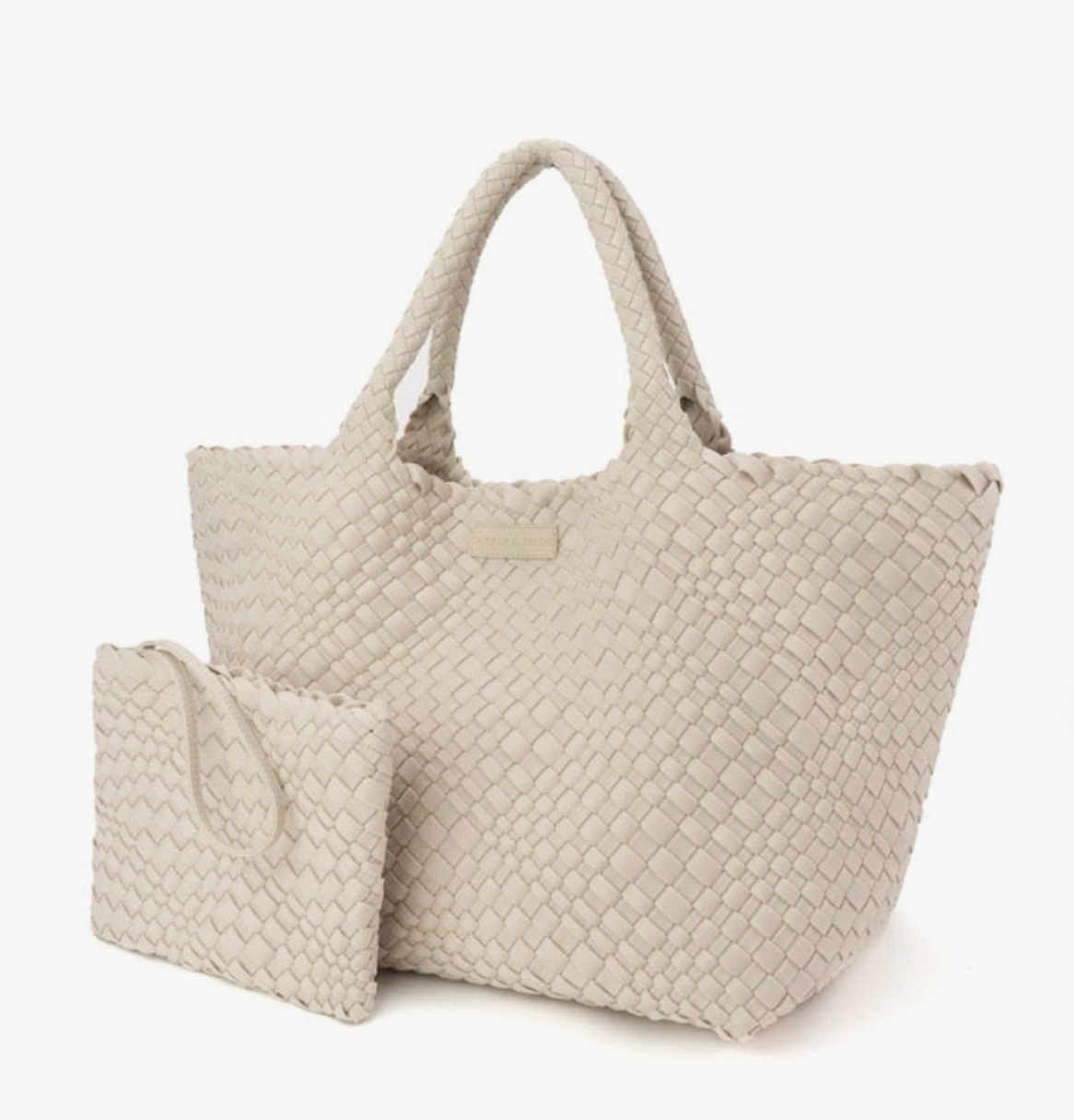 Bone Oversized Woven Tote - Parker and Hyde