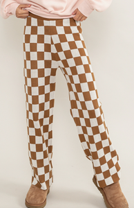 Brown Checkered Pants
