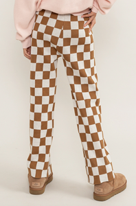 Brown Checkered Pants
