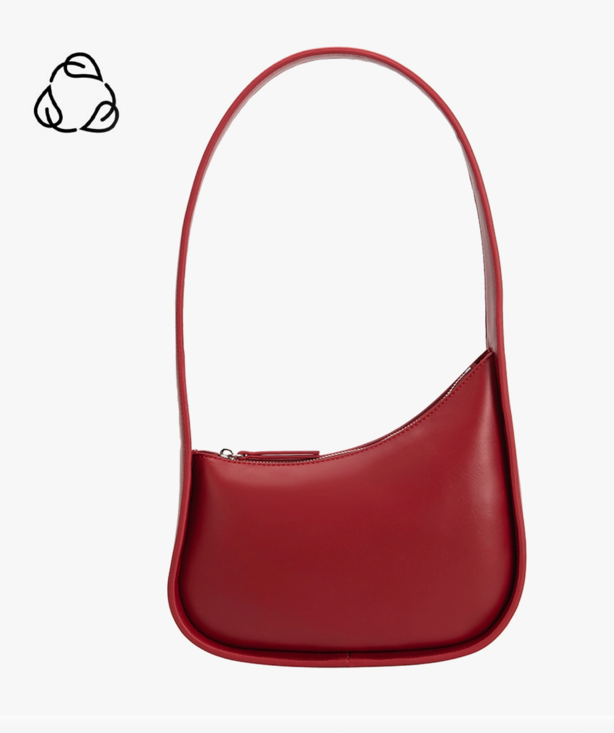 Willow Red Recycled Vegan Shoulder Bag - Melie Bianco