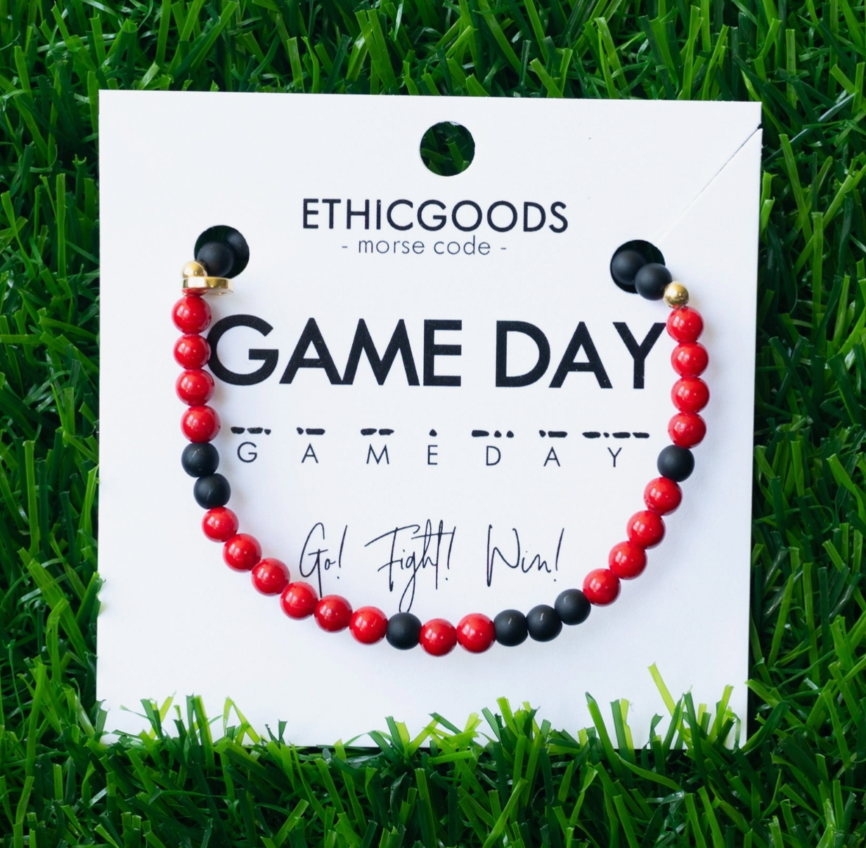 Game Day - Morse Code Bracelet Bucs and Bolts